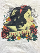 Load image into Gallery viewer, Snow White Shirt Womens 3 Black Ivory Raglan Disney Princess Rose Casual Ladies