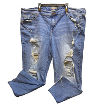 Load image into Gallery viewer, Torrid Jeans Womens 24 Plus Blue Denim Distressed Boyfriend Vintage Stretch