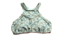 Load image into Gallery viewer, PrAna Bikini Top Women Medium Green AOP Print Zebra Safari Racerback Azra Tassel