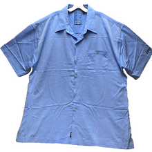 Load image into Gallery viewer, Clench Jeans Shirt Adult 2XL Blue Subliminal Ombre AOP Pattern Pocket Button Men