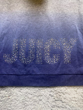 Load image into Gallery viewer, Juicy Couture Jacket Womens Large Gray Blue Ombre Full Zip Hoodie Rhinestones