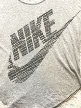 Load image into Gallery viewer, NIKE Shirt Womens Medium Gray Big Swoosh Center Logo Loose Scoop Neck Ladies