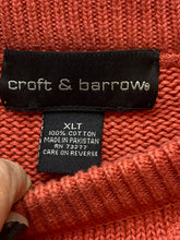 Load image into Gallery viewer, Croft & Barrow Sweater Adult Extra Large Tall Coral Knitted Grandpa Outdoor Mens