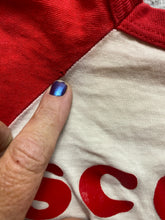 Load image into Gallery viewer, VTG AX Tripods Shirt Adult Small Red White Scott #69 Raglan Sportswear 70s Mens