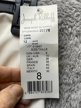 Load image into Gallery viewer, Joseph Ribkoff Pants Womens 8 (30x16) Flat Front Capri Spandex MSRP $183 NWT