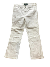 Load image into Gallery viewer, Lauren Ralph Lauren Pants Womens 10 (33x27) White Denim Stretch Casual Ladies
