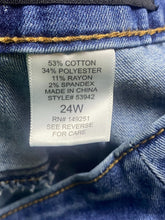 Load image into Gallery viewer, Alivia Ford Jeans Womens 24W Whiskered Rayon Spandex Fringe Hem Asymmetric Plus