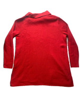 Load image into Gallery viewer, J Jill Sweater Women Large Red Turtleneck Oversized Nylon Outerwear MSRP $89 NWT