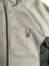 Load image into Gallery viewer, Spyder Jacket Adult Small Black Gray Full Zip Lightweight Active Pockets Mens