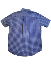 Load image into Gallery viewer, Orvis Shirt Adult Large Navy Blue Windowpane Button Up Casual Pocket Mens