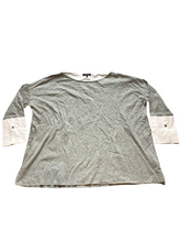 Load image into Gallery viewer, Lafayette 148 New York Shirt Womens Medium Gray Oversized Boxy Blouse Ladies