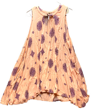Load image into Gallery viewer, Free People Dress Womens Small Peach Swing Tunic Hippie Peasant Lagenlook Rayon