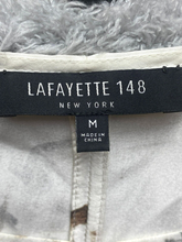 Load image into Gallery viewer, Lafayette 148 Dress Womens Medium Ivory Brown Black Geometric Silk Sheath Hippie