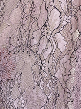 Load image into Gallery viewer, Avec Les Filles Dress Women 4 Small Pink Black Lace Lined Tiered Boho Maxi Nylon