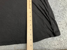 Load image into Gallery viewer, Chicos Shirt Womens 3 Gray Black Velvet Trim Tunic Lagenlook Plus MSRP $75 NWT
