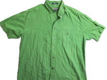 Load image into Gallery viewer, Chaps Ralph Lauren Shirt Adult Large Green Button Up Crest Embroidered Logo Men
