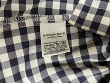 Load image into Gallery viewer, Mizzen Main Shirt Adult Large Black White Checkered Trim Fit Button Up Mens