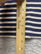 Load image into Gallery viewer, Lauren Ralph Lauren Shirt Womens Extra Large Navy Ivory Stripes Buttons Blouse