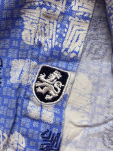 Load image into Gallery viewer, Nat Nast Shirt Adult 2XL XXL Blue Button Up Silk Blend Embroidery Hawaiian Mens