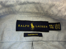 Load image into Gallery viewer, Ralph Lauren Shirt Adult 2XL XXL Blue Custom Fit Flesh Pony Casual Button Up Men