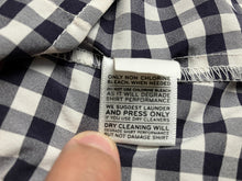 Load image into Gallery viewer, Mizzen Main Shirt Adult Large Black White Checkered Trim Fit Button Up Mens