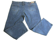 Load image into Gallery viewer, Wrangler Jeans Adult 48x30 Blue Relaxed Fit Whiskered Zip Fly Denim 97FXWXD Mens