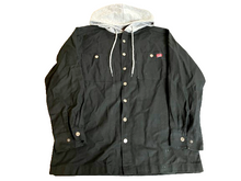Load image into Gallery viewer, Wrangler Workwear Jacket Adult Small Black Snaps Hoodie Sweater Outdoor Mens