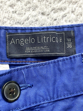Load image into Gallery viewer, Angelo Litrico Shorts Adult 36 Blue Flat Front Slash Pocket 9.5 Inseam Mens