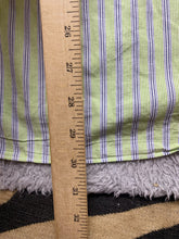 Load image into Gallery viewer, Alan Flusser Shirt Adult Extra Large Striped Embroidered Logo Pocket Casual Mens