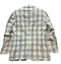 Load image into Gallery viewer, Alan Flusser Sport Coat Mens Medium Beige Plaid Single Breasted Suit Blazer Mens