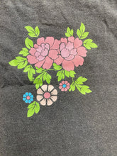 Load image into Gallery viewer, Staying Alive Shirt Womens Medium Gray Dancing Skeletons Flower Whimsigoth Goth