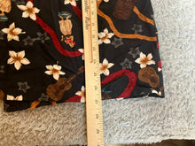 Load image into Gallery viewer, Island Moments Emme Shirt Adult Large Black Aloha Hawaiian Tiki Button Up Mens