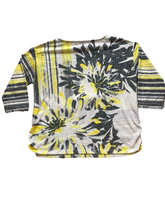 Load image into Gallery viewer, Zenergy by Chicos Shirt Womens 2 (Large) Boxy Artsy AOP Flower Boho Peasant Lady