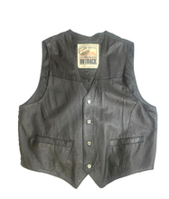 Load image into Gallery viewer, VTG New Zealand Outback Vest Adult Extra Large Black Rugged Western Cowboy Mens