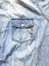 Load image into Gallery viewer, Torrid Shirt Womens 3 3X Blue Button Up Chambray Pocket Denim Plus Ladies