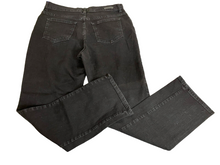 Load image into Gallery viewer, Lee Jeans Womens 12 Medium (32x28.5) Black Flat Front Relaxed Fit Denim Ladies