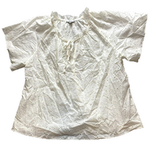 Load image into Gallery viewer, Rails Shirt Womens Medium Ivory Eyelet Oversized Boho Peasant Hippie Blouse Lady