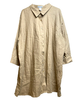 Load image into Gallery viewer, Jessica London 2 Piece Set Womens Shirt 24 Skirt 26 Lagenlook Linen Plus Ladies