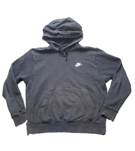 Load image into Gallery viewer, Nike Sweatshirt Adult Extra Large Black Swoosh Hoodie Sweater Essentials Mens