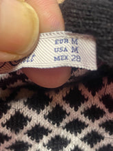 Load image into Gallery viewer, ZARA Knit Dress Womens Medium Black White Argyle Diamond Sheath Peasant Casual