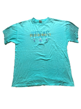 Load image into Gallery viewer, VTG Texas Bluebonnets Shirt Womens Large Teal Green Embroidered Flower USA Lady