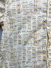 Load image into Gallery viewer, Sean John Shirt Adult Extra Large Beige AOP Spellout Logo Button Up Graffiti Men