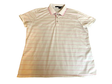Load image into Gallery viewer, Ralph Lauren RLX Shirt Womens Extra Large Off White Striped Preppy Golf Polo