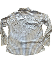 Load image into Gallery viewer, Sean John Shirt Adult 3XL XXXL Blue White Striped Button Up Casual Dress Mens