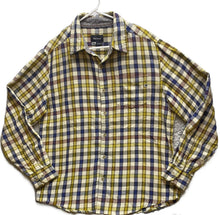 Load image into Gallery viewer, Marmot Shirt Adult Medium Yellow Button Up Flannel Plaid Casual Pocket Mens