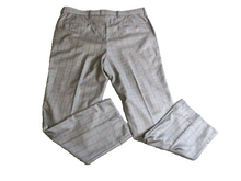 Load image into Gallery viewer, Vitali Pants Adult 36x29 Gray Plaid Flat Front Straight Leg Trouser Dress Mens