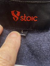 Load image into Gallery viewer, STOIC Shirt Adult Large Blue Ivory Button Up Flannel Plaid Pocket Casual Mens