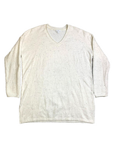 Load image into Gallery viewer, J Jill Sweater Womens Medium Off White V-Neck Oversized Boxy Outerwear Ladies