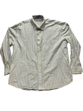 Load image into Gallery viewer, Alan Flusser Shirt Adult Extra Large Striped Embroidered Logo Pocket Casual Mens
