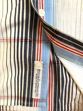 Load image into Gallery viewer, Enyce Clothing Co Shirt Adult 2XL White Black Blue Striped Button Up Casual Mens